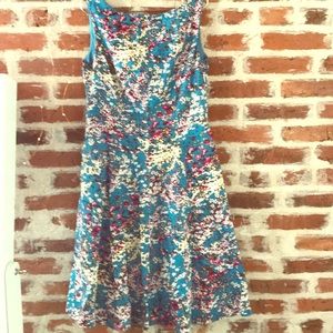 Beautiful floral midi dress with V back